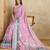 pink digital printed crackle silk blend saree