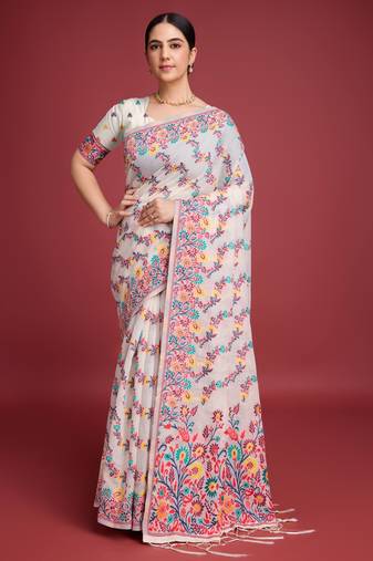 red heavy jacquard saree with weaving pallu
