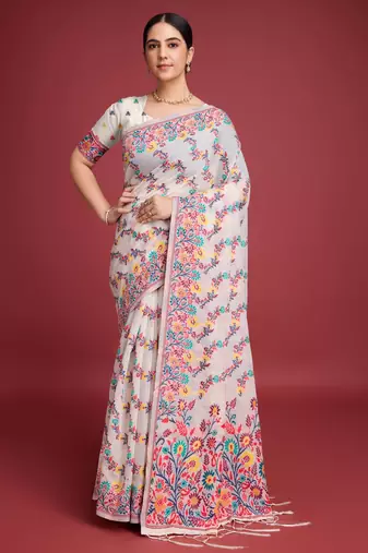 red heavy jacquard saree with weaving pallu