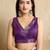 purple silk blend elephant print saree with jacquard zari border