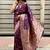 purple banarasi silk blend intricate self weave saree