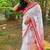 white intricate jacquard weaving saree