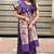 purple banarasi silk blend intricate self weave saree