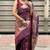 purple banarasi silk blend intricate self weave saree