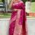 pink banarasi silk blend intricate self weave saree