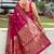 pink banarasi silk blend intricate self weave saree