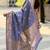 grey banarasi silk blend intricate self weave saree