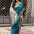 blue banarasi silk blend intricate self weave saree