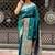 blue banarasi silk blend intricate self weave saree