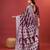 magenta jacquard saree with all over work pallu
