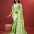 green jacquard saree with all over work pallu