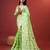 green jacquard saree with all over work pallu