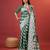 green jacquard saree with all over work pallu