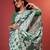 green jacquard saree with all over work pallu