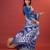 blue jacquard saree with all over work pallu