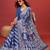 blue jacquard saree with all over work pallu