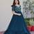 Rama georgette sequins multithreaded bead embroidered ruffle flared gown