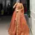rust orange Lehenga with Embroidered Dupatta