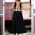 Elegant Black Rayon and plain with gamthi work and gota patti lace border black color lehenga choli