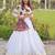 White Navratri Gamthi work Cotton kediya with lehenga