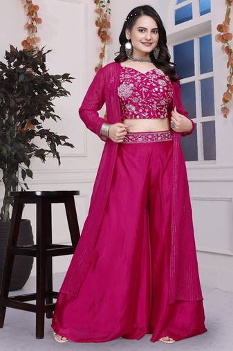 Blouse beautiful chinon fabric with exclusive beads work and adjustable clip on shoulder belt