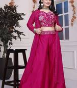 Blouse beautiful chinon fabric with exclusive beads work and adjustable clip on shoulder belt