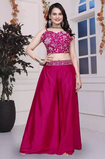 Blouse beautiful chinon fabric with exclusive beads work and adjustable clip on shoulder belt