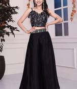 Black indowestern crop top plazzo