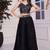 Black indowestern crop top plazzo