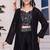 Black indowestern crop top plazzo