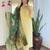 Yellow viscose chanderi heavy thread embroidery work with jacquard printed dupatta kurta pant set