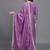 Purple chinon viscose heavy thread embroidery with sequins work kurta pant set
