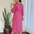 Dark pink viscose chanderi heavy thread embroidery work with printed dupatta kurta pant set