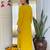 Mustard rayon heavy thread embroidery work with printed dupatta kurta pant set