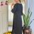 Black viscose chanderi heavy thread embroidery work with printed dupatta kurta pant set