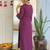 Wine viscose chanderi heavy thread embroidery work with printed dupatta kurta pant set