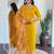 Mustard viscose chanderi heavy thread embroidery with sequins work kurta pant set