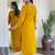 Mustard viscose chanderi heavy thread embroidery with sequins work kurta pant set