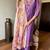 Lavender viscose chanderi heavy thread embroidery work with printed dupatta kurta pant set
