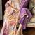 Lavender viscose chanderi heavy thread embroidery work with printed dupatta kurta pant set
