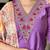Lavender viscose chanderi heavy thread embroidery work with printed dupatta kurta pant set