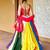 Vibrant Multicolor Traditional Lehenga with Mirror Work Crop Top