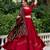 Elegant Red Lehenga Choli with Black Paisley Print Dupatta