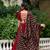 Elegant Red Lehenga Choli with Black Paisley Print Dupatta