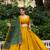 Vibrant Mustard Yellow Lehenga Choli with Green Printed Dupatta