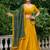 Vibrant Mustard Yellow Lehenga Choli with Green Printed Dupatta