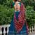 Elegant Teal Blue Lehenga Choli with dark Red Printed Dupatta
