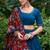 Elegant Teal Blue Lehenga Choli with dark Red Printed Dupatta