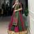 Classic Green and Pink Lehenga with Gold Accents