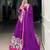 Vibrant Purple Floral Lehenga Choli with Matching Dupatta